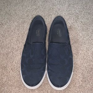 Navy Blue Coach Slide Ons!